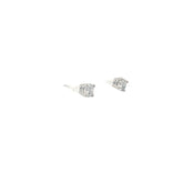 14k White Gold .69ct H VS2 Round Diamond Stud Earring